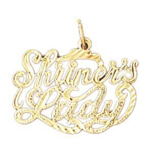 Shuner'S Lady Pendant Necklace Charm Bracelet in Yellow, White or Rose Gold 10130