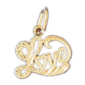 Dazzlers Jewelry Love Pendant Necklace Charm Bracelet in Yellow, White or Rose Gold 10221, MPN: DZ-…