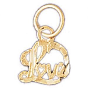 Love Pendant Necklace Charm Bracelet in Yellow, White or Rose Gold 10223