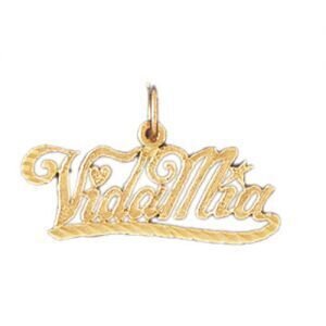 Vida Mia Pendant Necklace Charm Bracelet in Yellow, White or Rose Gold 10241