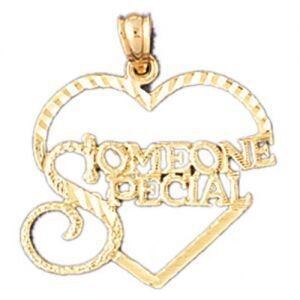 Someone Special Pendant Necklace Charm Bracelet in Yellow, White or Rose Gold 10252