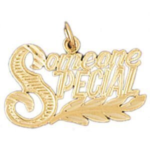 Someone Special Pendant Necklace Charm Bracelet in Yellow, White or Rose Gold 10256