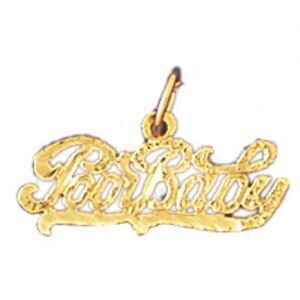 Poor Baby Pendant Necklace Charm Bracelet in Yellow, White or Rose Gold 10297