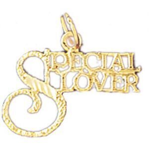 Special Lover Pendant Necklace Charm Bracelet in Yellow, White or Rose Gold 10300