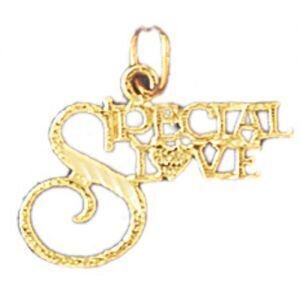 Special Lover Pendant Necklace Charm Bracelet in Yellow, White or Rose Gold 10301