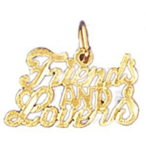 Dazzlers Jewelry Friends And Lovers Pendant Necklace Charm Bracelet in Yellow, White or Rose Gold 1…