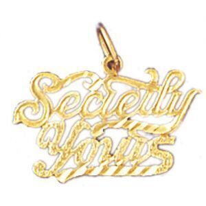 Secretly Yours Pendant Necklace Charm Bracelet in Yellow, White or Rose Gold 10311