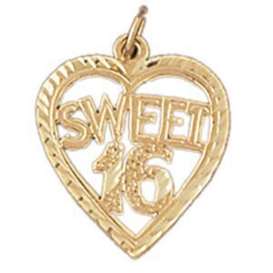 Sterling Silver Oval Filigree Sweet 16 Sixteen Charm With Box Chain Necklace - 925 Silver