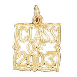 Class Of 2004 Pendant Necklace Charm Bracelet in Yellow, White or Rose Gold 10433