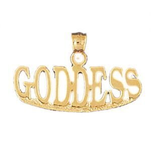 Goddess Pendant Necklace Charm Bracelet in Yellow, White or Rose Gold 10470