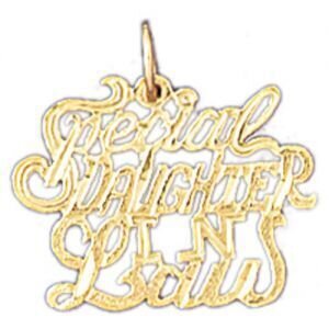 Special Daughter In Law Pendant Necklace Charm Bracelet in Yellow, White or Rose Gold 10484