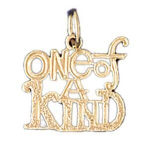One Of A Kind Pendant Necklace Charm Bracelet in Yellow, White or Rose Gold 10509
