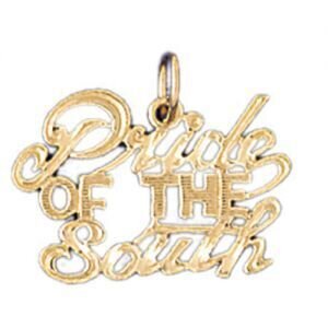 Pride Of The South Pendant Necklace Charm Bracelet in Yellow, White or Rose Gold 10517