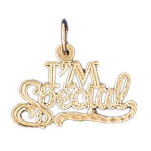 I Am Special Pendant Necklace Charm Bracelet in Yellow, White or Rose Gold 10527