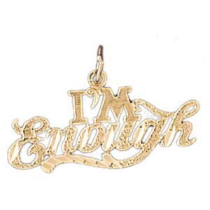 I Am Enough Pendant Necklace Charm Bracelet in Yellow, White or Rose Gold 10528