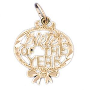 Dieter Of The Year Pendant Necklace Charm Bracelet in Yellow, White or Rose Gold 10538