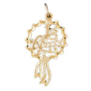 First Quality Pendant Necklace Charm Bracelet in Yellow, White or Rose Gold 10542