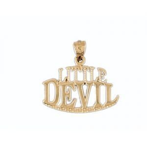 Little Devil Pendant Necklace Charm Bracelet in Yellow, White or Rose Gold 10545
