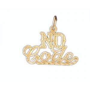 No Good Pendant Necklace Charm Bracelet in Yellow, White or Rose Gold 10553