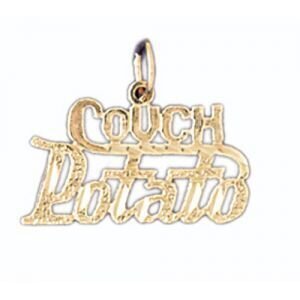 Dazzlers Jewelry Couch Potato Pendant Necklace Charm Bracelet in Yellow, White or Rose Gold 10557, …