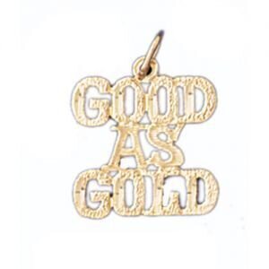 Good As Gold Pendant Necklace Charm Bracelet in Yellow, White or Rose Gold 10569