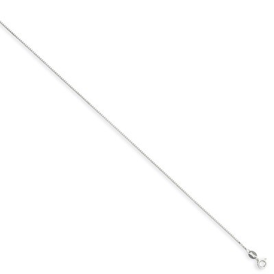 2 Inch Extensyion Box Chain Sterling Silver Rhodium Plated QBX019RH-18 by Amore La Vita, MPN: QBX01…