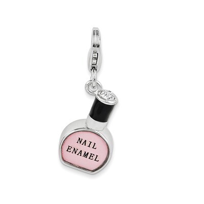 Nail Polish Bottle Charm Sterling Silver Enamel QCC1010 by Amore La Vita, MPN: QCC1010, 191101386404