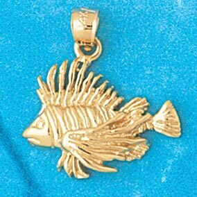 Goldfish Pendant Necklace Charm Bracelet in Yellow, White or Rose Gold 690
