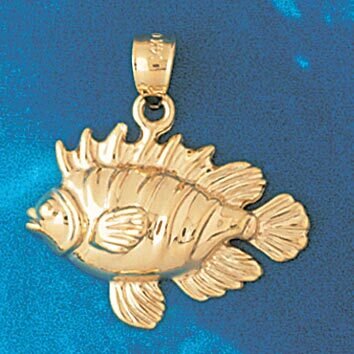 Goldfish Pendant Necklace Charm Bracelet in Yellow, White or Rose Gold 692