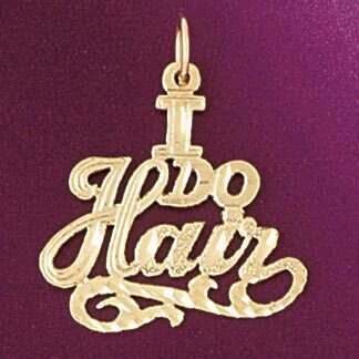I Do Hair Hairdresser Pendant Necklace Charm Bracelet in Yellow, White or Rose Gold 6366