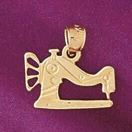 Dazzlers Jewelry Sewing Machine Pendant Necklace Charm Bracelet in Yellow, White or Rose Gold 6427,…