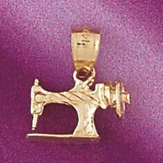 Dazzlers Jewelry Sewing Machine Pendant Necklace Charm Bracelet in Yellow, White or Rose Gold 6428,…