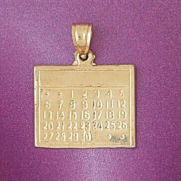 Office Calculator Pendant Necklace Charm Bracelet in Yellow, White or Rose Gold 6430