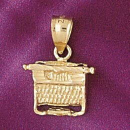 Dazzlers Jewelry Office Type Machine Pendant Necklace Charm Bracelet in Yellow, White or Rose Gold …
