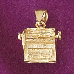 Dazzlers Jewelry Office Type Machine Pendant Necklace Charm Bracelet in Yellow, White or Rose Gold …