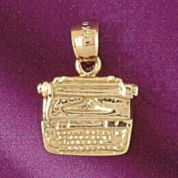 Dazzlers Jewelry Office Type Machine Pendant Necklace Charm Bracelet in Yellow, White or Rose Gold …