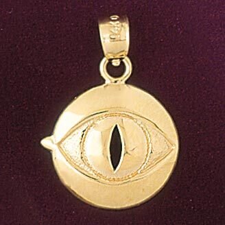 Eye Pendant Necklace Charm Bracelet in Yellow, White or Rose Gold 6535