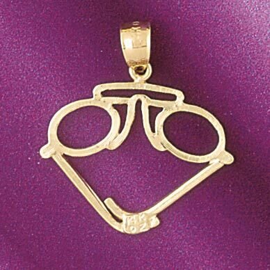 Eyeglasses Pendant Necklace Charm Bracelet in Yellow, White or Rose Gold 6536
