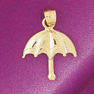 Umbrella Pendant Necklace Charm Bracelet in Yellow, White or Rose Gold 6623