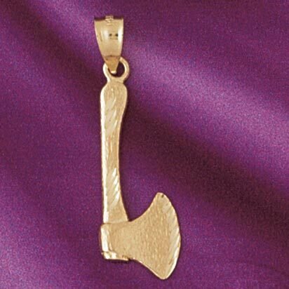 Ax Hatchet Pendant Necklace Charm Bracelet in Yellow, White or Rose Gold 6626