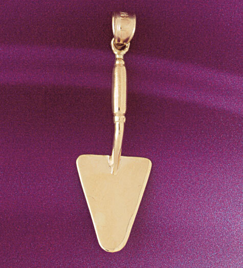 Spade Shovel Pendant Necklace Charm Bracelet in Yellow, White or Rose Gold 6673