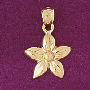 Flower Rose Pendant Necklace Charm Bracelet in Yellow, White or Rose Gold 6694