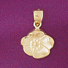 Dazzlers Jewelry Flower Rose Pendant Necklace Charm Bracelet in Yellow, White or Rose Gold 6699, MP…