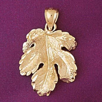 Dazzlers Jewelry Leaf Leaves Pendant Necklace Charm Bracelet in Yellow, White or Rose Gold 6772, MP…