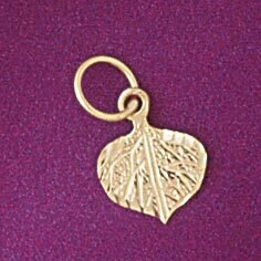 Dazzlers Jewelry Leaf Leaves Pendant Necklace Charm Bracelet in Yellow, White or Rose Gold 6778, MP…