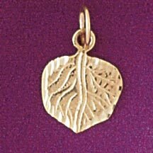 Dazzlers Jewelry Leaf Leaves Pendant Necklace Charm Bracelet in Yellow, White or Rose Gold 6779, MP…