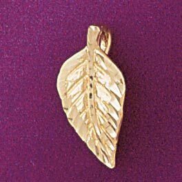 Leaf Leaves Pendant Necklace Charm Bracelet in Yellow, White or Rose Gold 6783