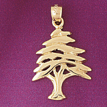 Tree Pendant Necklace Charm Bracelet in Yellow, White or Rose Gold 6820