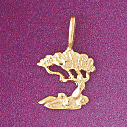 Tree Pendant Necklace Charm Bracelet in Yellow, White or Rose Gold 6828