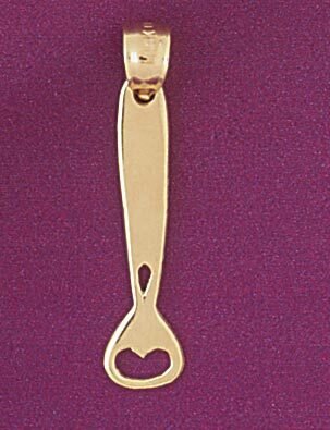 Bottle Opener Pendant Necklace Charm Bracelet in Yellow, White or Rose Gold 6934